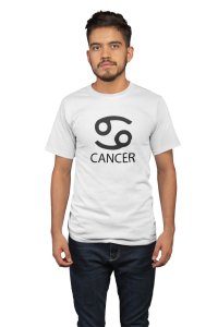 Cancer (White T) - Printed Zodiac Sign Tshirts - Made especially for astrology lovers people