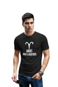 Aries Bold and Ambitious - Printed Zodiac Sign Tshirts - Made especially for astrology lovers people