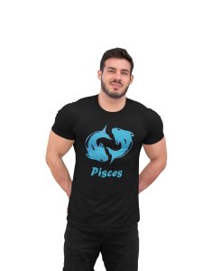 Pisces symbol - Printed Zodiac Sign Tshirts - Made especially for astrology lovers people