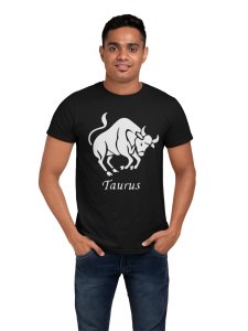 Taurus symbol (BG White) - Printed Zodiac Sign Tshirts - Made especially for astrology lovers people