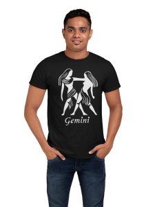 Gemini symbol (BG White) - Printed Zodiac Sign Tshirts - Made especially for astrology lovers people