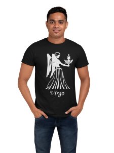 Virgo symbol (BG white) - Printed Zodiac Sign Tshirts - Made especially for astrology lovers people