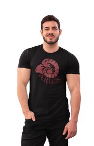 Aries, (BG Brown) - Printed Zodiac Sign Tshirts - Made especially for astrology lovers people