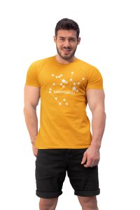 Sagittarius stars (Yellow T) - Printed Zodiac Sign Tshirts - Made especially for astrology lovers people