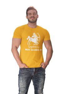 Sagittarius, nov 22-dec 21 (Yellow T) - Printed Zodiac Sign Tshirts - Made especially for astrology lovers people