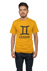 Gemini (Yellow T) - Printed Zodiac Sign Tshirts - Made especially for astrology lovers people