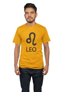 Leo (Yellow T) - Printed Zodiac Sign Tshirts - Made especially for astrology lovers people