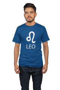 Leo(Blue T) - Printed Zodiac Sign Tshirts - Made especially for astrology lovers people