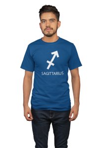 Sagittarius(Blue T) - Printed Zodiac Sign Tshirts - Made especially for astrology lovers people