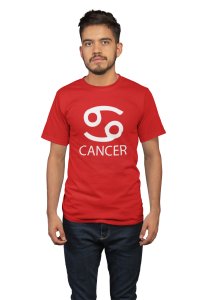 Cancer (Red T) - Printed Zodiac Sign Tshirts - Made especially for astrology lovers people