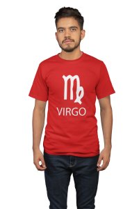 Virgo (Red T) - Printed Zodiac Sign Tshirts - Made especially for astrology lovers people
