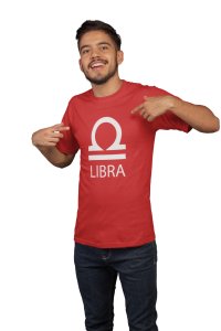 Libra (Red T) - Printed Zodiac Sign Tshirts - Made especially for astrology lovers people