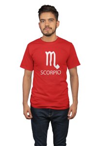 Scorpio (Red T) - Printed Zodiac Sign Tshirts - Made especially for astrology lovers people