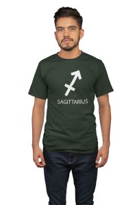 Sagittarius (Green T) - Printed Zodiac Sign Tshirts - Made especially for astrology lovers people