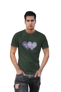 Libra, Sagittarius, funny couple (Green T) - Printed Zodiac Sign Tshirts - Made especially for astrology lovers people