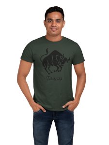 Taurus (BG Black) (Green T) - Printed Zodiac Sign Tshirts - Made especially for astrology lovers people