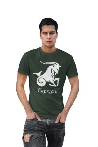 Capricorn (BG White) (Green T) - Printed Zodiac Sign Tshirts - Made especially for astrology lovers people