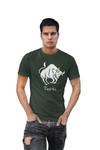 Taurus (BG White) (Green T) - Printed Zodiac Sign Tshirts - Made especially for astrology lovers people