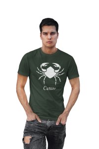 Cancer (BG White) (Green T) - Printed Zodiac Sign Tshirts - Made especially for astrology lovers people