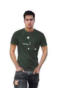 Cancer stars (BG white) (Green T) - Printed Zodiac Sign Tshirts - Made especially for astrology lovers people