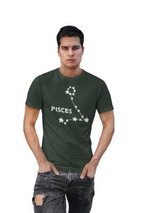 Pisces stars (BG White) (Green T) - Printed Zodiac Sign Tshirts - Made especially for astrology lovers people