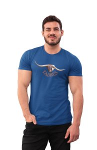 Taurus symbol(Blue T) - Printed Zodiac Sign Tshirts - Made especially for astrology lovers people