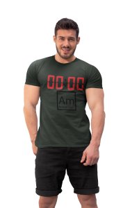 Zero:Zero Am (Green T) -Clothes for Mathematics Lover - Foremost Gifting Material for Your Friends, Teachers, and Close Ones