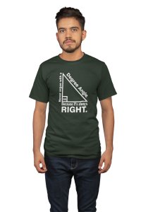 90Degree triangle (Green T)- Clothes for Mathematics Lover - Suitable for Math Lover Person - Foremost Gifting Material for Your Friends, Teachers, and Close Ones