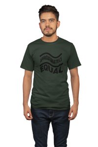 Approximately Equal (BG Black)(Green T) -Clothes for Mathematics Lover - Foremost Gifting Material for Your Friends, Teachers, and Close Ones