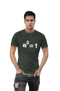 aDegree=1 (Green T)- Clothes for Mathematics Lover - Suitable for Math Lover Person - Foremost Gifting Material for Your Friends, Teachers, and Close Ones