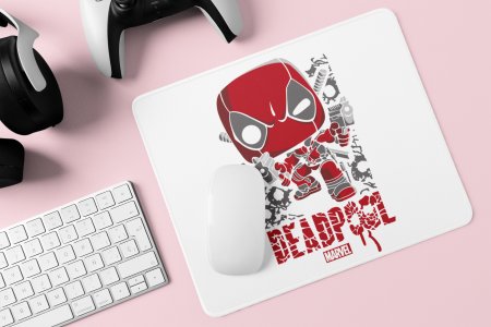 Deadpool face - Printed animated Mousepad for animation lovers
