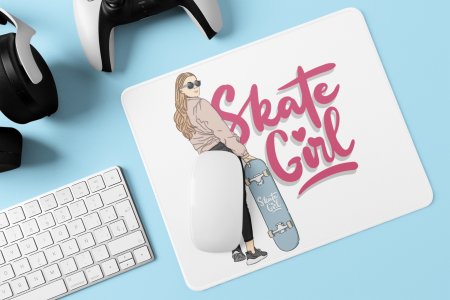Skate girl - Printed animated Mousepad for animation lovers