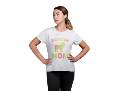 Boykin mom-White -printed cotton t-shirt - Comfortable and Stylish Tshirt