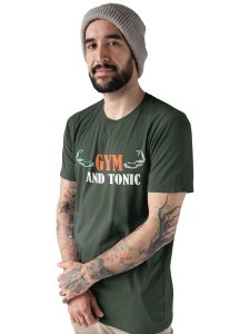 Gym and Tonic, Round Neck Gym Tshirt - Foremost Gifting Material for Your Friends and Close Ones