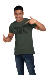 Fitness is My Life (BG Black), Round Neck Gym Tshirt - Foremost Gifting Material for Your Friends and Close Ones