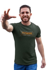 Bodybuilder Fitness Between Parallel Lines, Round Neck Gym Tshirt - Foremost Gifting Material for Your Friends and Close Ones