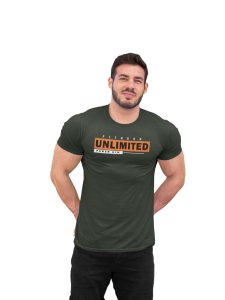 Fitness Unlimited, (BG Orange), Power Gym, 1 Dash, Round Neck Gym Tshirt - Foremost Gifting Material for Your Friends and Close Ones