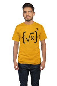 {?x)2 (Yellow T) -Tshirts for Maths Lovers - Foremost Gifting Material for Your Close Ones