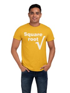 Square Root (Yellow T) -Tshirts for Maths Lovers - Foremost Gifting Material for Your Close Ones