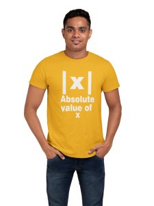 Absolute value of X IxI (Yellow T) -Tshirts for Maths Lovers - Foremost Gifting Material for Your Close Ones