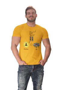 BC2=perpendicular2+base2 (Yellow T) -Tshirts for Maths Lovers - Foremost Gifting Material for Your Close Ones