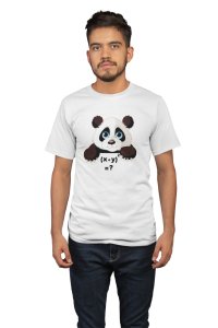 Panda (White T) -Tshirts for Maths Lovers - Foremost Gifting Material for Your Friends and Close Ones