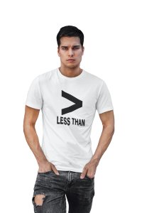Less Than (White T) -Tshirts for Maths Lovers - Foremost Gifting Material for Your Friends and Close Ones
