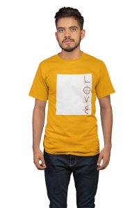 Love (Yellow T) -Tshirts for Maths Lovers - Foremost Gifting Material for Your Close Ones