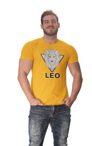 Leo symbol (Yellow T) - Printed Zodiac Sign Tshirts - Made especially for astrology lovers people