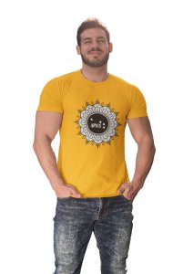 Aries mandala (Yellow T) - Printed Zodiac Sign Tshirts - Made especially for astrology lovers people