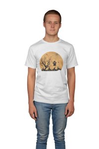 Ghosts And Pumpkins -Semi Circle- Spookily Awesome Halloween Tshirts