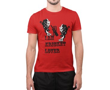 I am Kricket Lover - Red - Printed - Sports cool Men's T-shirt