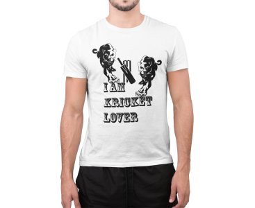 I am Kricket Lover - White - Printed - Sports cool Men's T-shirt
