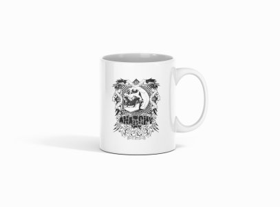 Anarchy - animation themed printed ceramic white coffee and tea mugs/ cups for animation lovers